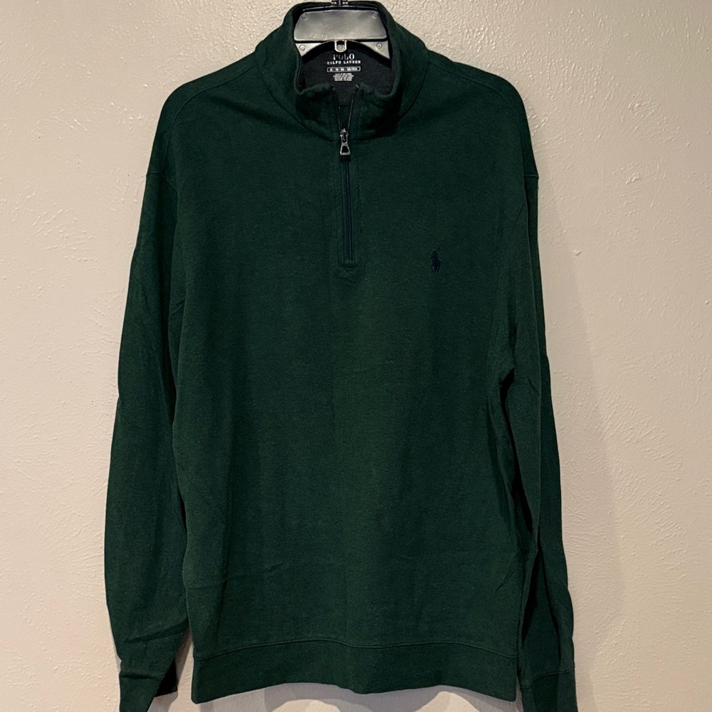 Polo by Ralph Lauren Men's Forest Green Zip-Up Sweater